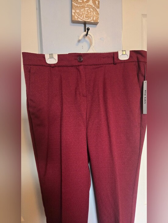 Other - Slim Ankle Men's Dress Pants - Burgundy